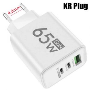 Chargeur Usb &Agrave; 3 Ports Pd Type C,Adaptateur De Charge Rapide Mural,Prise Eu Us Kr,Pour Iphone 16,Xiaomi,Samsung,Huawei--Kr White - Neuf