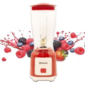 Blender Mixeur &Eacute;lectrique, Bol Plastique 600 Ml, Lames En Acier Inoxydable, Pour Smoothies, Shakes, Mixe Fruits, 250 W Rouge - Neuf