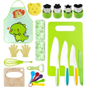 Oayew-Kit Couteaux S&eacute;curit&eacute; De Cuisine Pour Enfants - 21 Pi&egrave;ces Couteau Enfants Pour Couper Et Cuire Des Fruits Ou L&eacute;gumes | Couteaux Enfant Qui Ne Coupe Pas, &Agrave; Partir De 2 Ans - Neuf