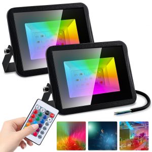 Projecteur Rgb Projecteur Ip67 Projecteur De Construction Projecteur &Eacute;tanche Led 2x 30w Projecteur - Neuf