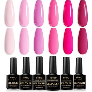 Vernis Semi Permanent Pastel, 6 Couleurs Vert Rose Violet Bleu Macaron Vernis À Ongles, Gel Uv Semi Permanent Soak Off Uv/Led Vernis À Ongles Pour Salon De Manucure Diy Home, 8ml - Neuf