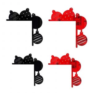 4pcs/set Dr&ocirc;le Commutateur d'Autocollants pour les Enfants Chambre &agrave; Coucher de D&eacute;coration en Acrylique 3D Boule de No&euml;l Pendentif Mur Autocollant Mural - Neuf