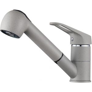 Auralum Robinet de Cuisine Design Gris Granit - Mitigeur avec Douchette Extensible et 2 Types de Jet - Qualit&eacute; Premium - Neuf