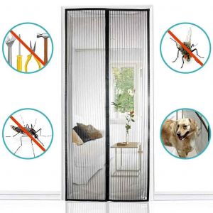 Moustiquaire Magnétique,Anti-Insectes Et Mouches,Filet À Rideaux,Salon,Rideaux De Chambre À Coucher,Fenêtre À Fermeture Automatique De Porte - Type Black-100x210cm - Neuf