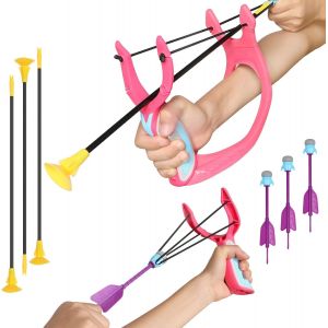Arc pour enfants avec 3 flèches en mousse et 3 flèches à ventouse, 2 - Neuf