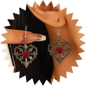 Kal-Boucles D'oreilles Coeur Noir Boucles D'oreilles Coeur En Cristal Rouge Boucles D'oreilles Flèches Coeur Crochet Boucles D'oreilles Épines Coeur Boucles D'oreilles Bijoux Pour Femmes - Neuf