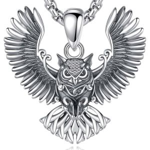 Trahoo-Collier Viking Pour Homme, Pendentif Arbre De Vie Yggdrasil En Argent 925 Bijoux Loup Celtique Viking Loup Fenrir Valknut Jormungandr Corbeau Odin Allah Poison Pour Les Hommes - Neuf