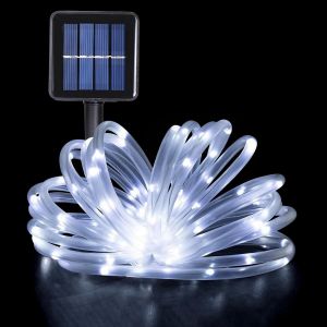 Kal-Guirlande Tube Lumineuse Solaire Étanche 12 Mètres 8 Modes 100 Led Solaire Tube Lumineux Pour Jardin Chambre Mariage Fête Décoration De Noël - Neuf