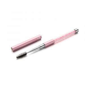 Lot De 2 Brosses À Mascara À Sourcils Cils, Brosses À Mascara Baguettes Applicateurs Yeux Pinceaux Portable Cosmétique Pinceaux Avec De La Pac Pour Les Voyages, Rose - Neuf