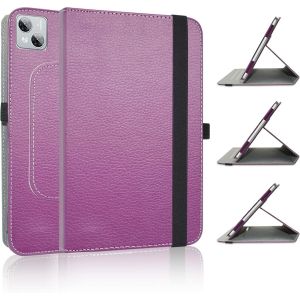 Rotation Coque Pour Doogee T10, 360°Rotation Housse Rotatif Étui Coque Avec Rabat/Stand De Positionnement Support Pour Doogee T10 /Doogee T10s 10.1"" Tablet - Mauve.[F4894] - Neuf