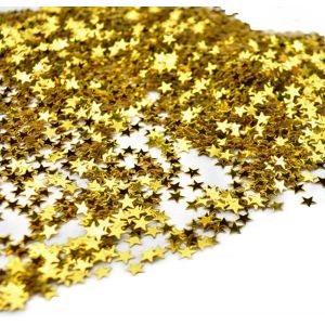 50g Confettis Feuille Métallique Étoiles Paillettes, Mini Paillettes Étoiles, Paillettes Étoiles De Table Dorées, Confetti Étoile Paillette Feuille, Pour Mariage Anniversaire Fête Noël - Neuf