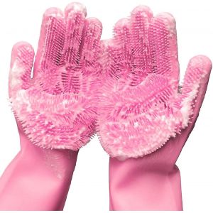 Gants de nettoyage réutilisables en silicone pour la vaisselle - Neuf