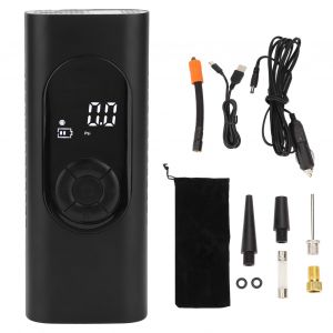 XYONG Gonfleur de pneus 12 V 20 L min. Gonflage rapide, portable, sans fil, ecran LCD numerique, petite pompe a air pour voiture, compresseur d'air pour pneus de voiture - Neuf