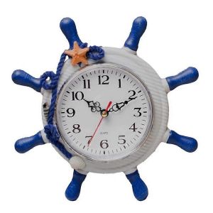 Horloge murale en bois de balayage silencieux de style m&eacute;diterran&eacute;en Horloges murales en bois pour la d&eacute;coration du salon - Neuf