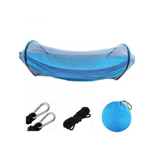 Hamac De Camping Escamotable Avec Moustiquaire Pour 1 À 2 Personnes - Bleu - Neuf