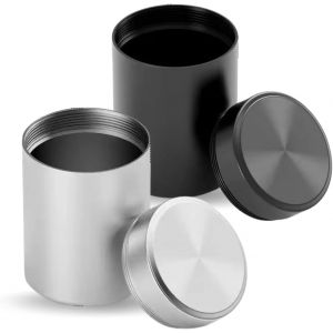 Cmws-Lot De 2 Bocaux De Rangement En Aluminium De 70 Ml - Anti-Odeurs - Portable - Mini Smell - Multifonction - Pour Tisane, Café, Épices, Sucre - Neuf