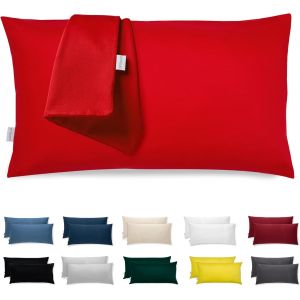 Cauc-Taie D'oreiller 40x60 Microfibre Premium Lot De 2 Housse Coussin Pour Coussins Canap&eacute;/Lit Tissu Super Doux Resistant Et Lavable Hypoallerg&eacute;nique Anti-Acariens Avec Fermeture &Eacute;clair Invisible - Neuf