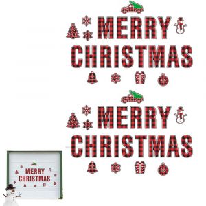 Ensemble de 48 d&eacute;corations magn&eacute;tiques de No&euml;l pour porte de garage - Neuf