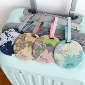 Lot de 4 étiquettes à bagages / Étiquette à bagages - À attacher à la valise Multicolore - Neuf