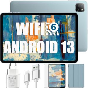 Oscal Pad 50 WiFi Tablette Tactile 10.1 pouces HD+ IPS Android 13 2.4G+5G WiFi 6, RAM 6 Go ROM 64 Go-SD 1 To 5100mAh - Bleu - Neuf