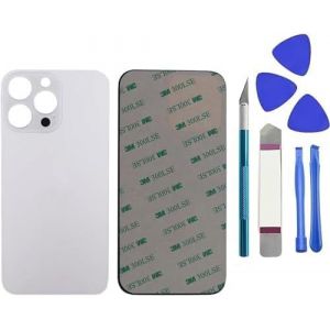 14 Pro Max Verre Arri&egrave;re De Rechange Pour Iphone 14 Pro Max 6,7 Pouces Avec Kit De R&eacute;paration Et Autocollant Pr&eacute;-Install&eacute; Argent - Neuf