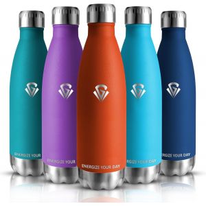 Ershi-Gourde Isotherme, Bouteille Isotherme 500ml, Gourde Enfant Sans Bpa, Gourde Inox Reutilisable, Bouteille D'eau Pour Sport, B[1077] - Neuf