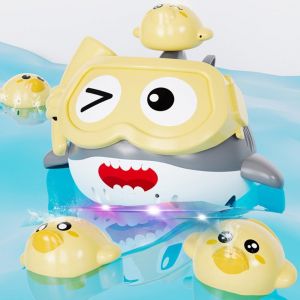 Jouet De Bain Pour Bebe, Baleine Lumineuse, Avec 4 Modes De Pulverisation D'eau, Pour Garcons Et Filles - Neuf