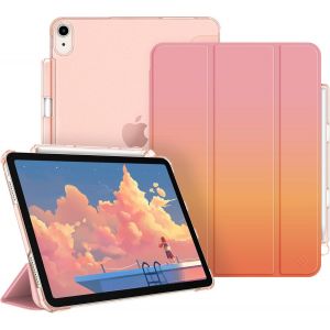 Coque Pour Ipad Air 11 Pouces M3/M2 (2025/2024) Et Ipad Air 5/4 10.9 Pouces (2022/2020)-[Rangement De Stylet] &Eacute;tui Transparent Mat,Housse Fine Veille/R&eacute;veil Auto,Ombre Cr&eacute;pusculaire - Neuf