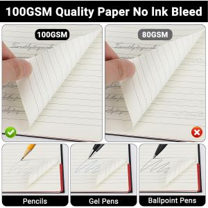 Asfasfq-Cahier Spirale A5 - Carnet Ligné 14x21cm - 120 Feuilles/240 Pages Bloc Note A5-100gsm Cahier Ligné Notebook - Noir Carnet De Notes A5 - Carnet De Voyage Couverture Rigide - Neuf