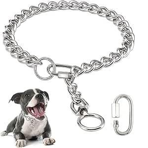 Colliers De Chien De Cha&icirc;ne, En M&eacute;tal En Acier Inoxydable &Agrave; M&acirc;cher Collier Collier P Collier De Cha&icirc;ne Avec Fermoir De Connexion Pour Petits Chiens Moyens (Medium, A) - Neuf