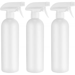 KALANKA-3 Pièces Bouteilles de Pulvérisation, 500ML Flacon Vaporisateur Spray Vides, Bouteilles de Pompe Plastique pour Jardin Plante Cheveux Pulvérisateur D'eau (Blanc) - Neuf