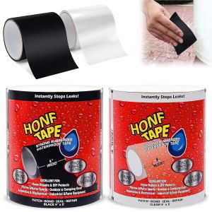 ChenQuanSarl-2Pcs Scotch Etanche Eau Flex Tape, Colmateur De Fuite Piscine, Ruban Adhésif Réparation Piscine, Ruban Etancheite Plomberie, Ruban De Réparatio Pour Piscine, Tente, Bâche, Gouttière - Neuf