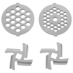 4pcs Plaque de hachoir &agrave; viande Plaque de coupe de hachoir &agrave; viande &eacute;lectrique en acier inoxydable - Neuf