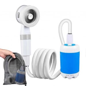 Pompe De Douche De Camping Portable Aliment&eacute;e Par Batterie 5000 Mah, &Eacute;tanche, Pour Voyages, Plage Et Camping. - Neuf