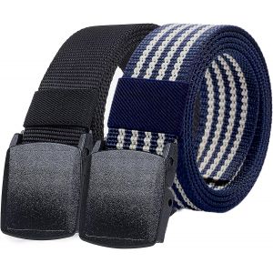 Cauc-Ceintures Homme Femme, Tactique Militaire Ceinture Web Boucle En Plastique Ceinture En Toile Nylon Simple Casual R&eacute;glable Sangles L&eacute;ger Anti-Allergie Ceinture Edc - Neuf