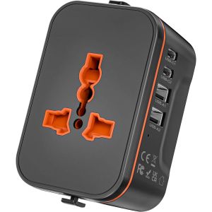 TRAHOO-Adaptateur Prise Universelle Voyage,Adaptateur Universel de Voyage avec 2 USB et 2 USBC, Adaptateur Universel vers USA UK Allemagne Australie Chine Japon,Adaptateur Prise vers France Plus de 2 - Neuf