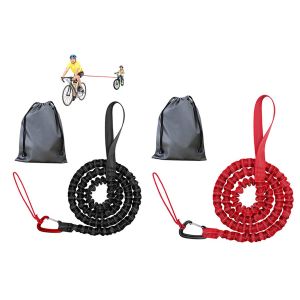 Corde De Remorquage Pour V&eacute;lo Enfant - Sangle De Traction &Eacute;lastique Pour Le Cyclisme - Lot De 2 - Neuf