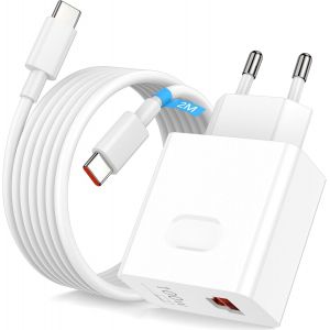 100W Supercharge Chargeur Rapide Pour Honor 200 Pro+ 200 Lite,2 Ports Pd Chargeur Rapide Avec 6A C&acirc;ble Usb C 2M,Supercharge Chargeur Pour Honor Magic7 Pro 7 Lite 6Lite 6Pro X6B 200 Smart Pad X8A 9 - Neuf