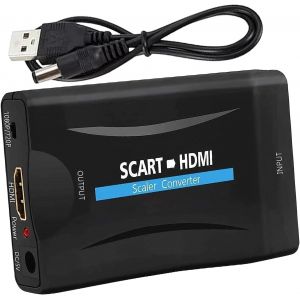 Convertisseur P&eacute;ritel vers Hdmi P&eacute;ritel vers HDMI Adaptateur P&eacute;ritel vers HDMI Prise en charge audio vid&eacute;o P&eacute;ritel vers Hdmi HD 720p/1080p pour moniteur Proiettore HDTV STB VHS Xbox PS3 Sky Blu-ray Dvd Wii TV VCR - Neuf