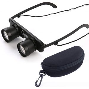 KALANKA-Lunettes de Mise au Point Jumelles Pliables Jumelles Mains Libres Lunettes loupe binoculaire Pliable pour La Chasse en Plein Air Observation des Oiseaux Concerts de Tourisme - Neuf