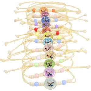 Kalanka-Bracelet Bresilien,Cadeaux Anniversaire Femme,Goodies Anniversaire Enfant,Bracelt Tressé Avec Fleurs Colorées Réglable Bracelets Tissé Pour Femmes Bracele Amitié Fille Adolescents - Neuf