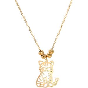 Kal-Collier &Agrave; Pendentifs De Chat Mignon En Acier Inoxydable Colliers De Chat Collier De La Meilleure Amie Collier Des Fans De Chat Bijoux Cadeaux Pour Femme Fille - Neuf
