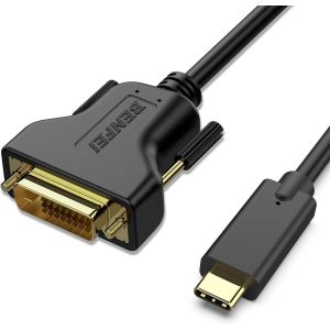 ERYI-Câble Usb C Vers Dvi-D, 1,8 M Type-C Vers Dvi [Thunderbolt 3] Compatible Câble - Neuf