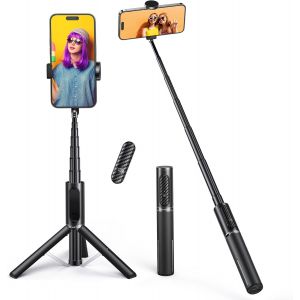 Subzonal-Tr&eacute;pied Selfie Stick, Tr&eacute;pied T&eacute;l&eacute;phone 3-En-1 Extensible En Aluminium Avec T&eacute;l&eacute;commande Bluetooth Sans Fil, Compatible Avec Iphone 17/16/15/14/13/12 Mini/11 Pro Et Smartphones Samsung, Noir - Neuf