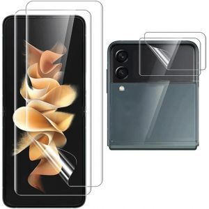 [2 X Hydrogel Screen Protectors For Samsung Galaxy Z Flip 3/Samsung Galaxy Z Flip3, Hd Transparent Tpu Film, Ultra Resistant, Bubble-Free [No Tempered Glass] - Neuf