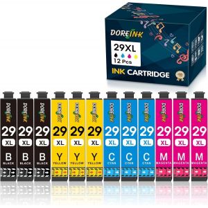 29XL 29 XL Cartouche d'encre pour Epson 29XL Compatible pour Epson Expression Home XP-245 XP-235 XP-247 XP-255 XP-257 XP-332 XP-335 XP-352 XP-342 XP-345 XP-355 XP-455(Pack de 12) - Neuf