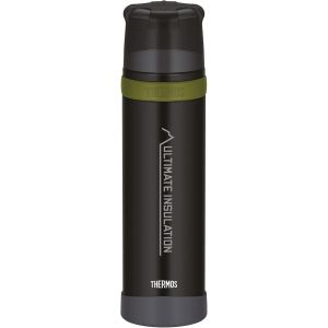 Thermos Mountain Beverage Bottle Bouteille Isotherme, En Acier Inoxydable, 0,75 L, Avec Gobelet, Chaude 24 H/24 H Froide, Légère, Robuste, Bouchon Démontable, Sans Bpa - Neuf