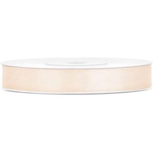 Ruban de satin crème - 25 m - 6 mm - Ruban décoratif - Crème - Décoration de Noël - Emballage cadeau - Crème - 6 mm - Neuf