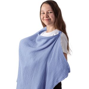 Couverture Allaitement Bebe,Couverture D'allaitement Bébé Couverture Bebe Douce Et Respirante Cache Allaitement Écharpe Allaitement Bébé Ajustable Pour Mamans (Blue Purple) - Neuf