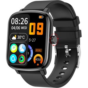 Montre Connect&eacute;e Femme Homme Enfant, 1,69"" Smartwatch 100+ Modes Sportifs Podometre Moniteur de Fr&eacute;quence Cardiaque Tension art&eacute;rielle SpO2 Montre Intelligente Bracelet pour Android iOS - Neuf
